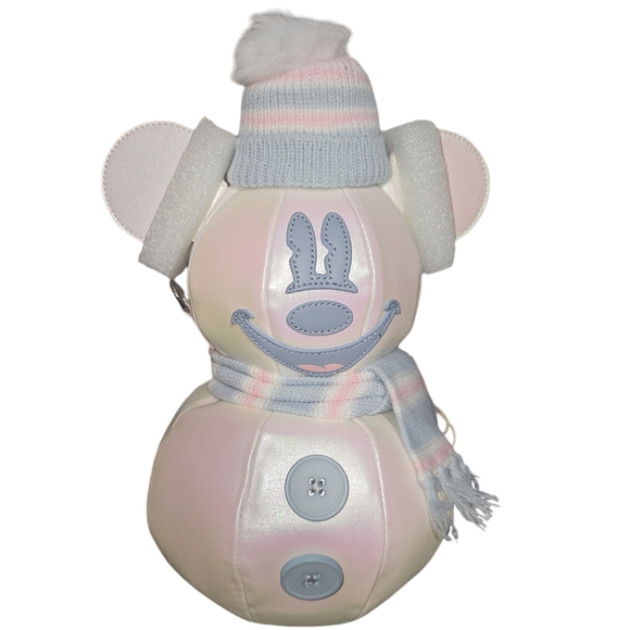 Loungefly DISNEY Stitch Shoppe Mickey Mouse Exclusive Snowman Iridescent W Pin - Picture 3 of 7